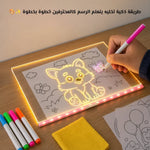 لوحة الرسم والكتابة المضيئة للأطفال بتقنية LED السحرية